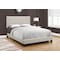 Monarch Specialties Bed, Full Size, Platform, Bedroom, Frame, Upholstered, Linen Look, Wood Legs, Beige, Black I 5921F - alternate 3